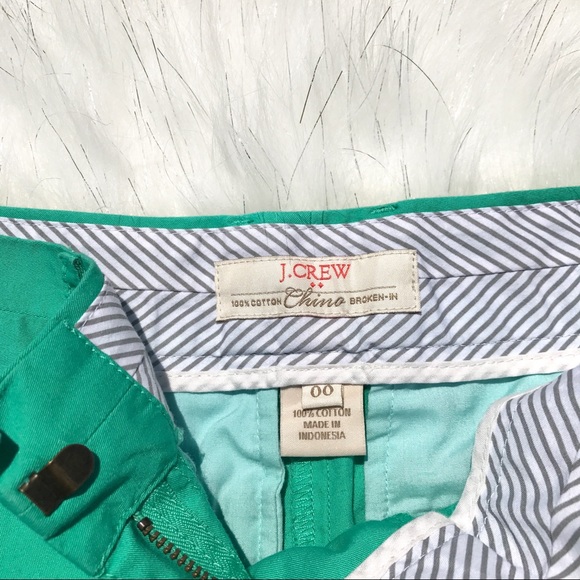 J. Crew Factory Broken In Green Chino Shorts - Picture 2 of 3